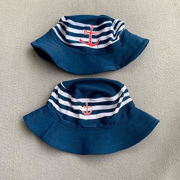 外貿原單男童女童兒童抗紫外線UV50+沙灘防曬遮陽軟帽 漁夫帽盆帽