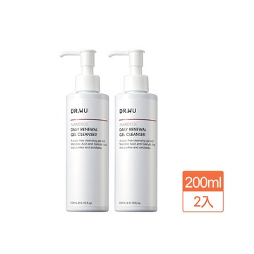 品牌日限定! 買1送1★DR.WU杏仁酸溫和煥膚潔膚露200ML(下單1出貨2)
