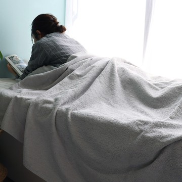 日本桃雪 日本製原裝進口sensui SEK抗菌防臭雙面毛圈超長棉毛巾被
