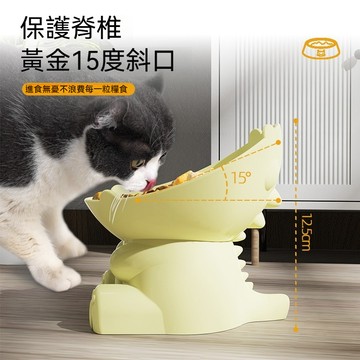 熱銷 寵物餵食器 貓咪碗 貓咪食盆 馬卡龍色寵物碗 可愛恐龍高腳碗 寵物飲水碗 防打翻 貓咪護頸碗 貓咪食碗 寵物斜口碗