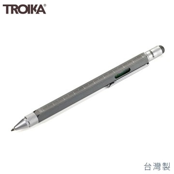 又敗家@(台灣製)德國TROIKA多功能5合1工程筆PIP20/TI鈦金含觸控筆起子尺規水平儀原子筆多用途筆隨身筆工具筆CONSTRUCTION PEN
