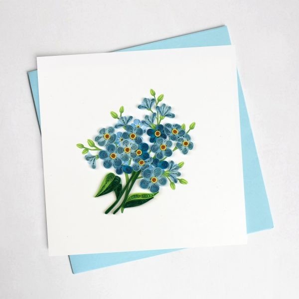 Quilling Card クイリングカード グリーティングカード Alpine Forget Me Not ワスレナグサ 勿忘草 通販 Lineポイント最大0 5 Get Lineショッピング