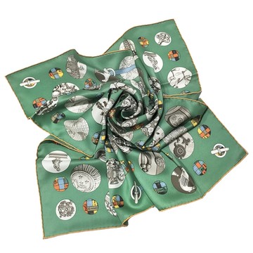 【Hermes 愛馬仕 】65.5cm 經典絲質大方巾/領巾