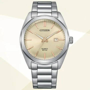 CITIZEN星辰 GENTS系列 經典簡約 石英腕錶／BI5110-54B／41mm