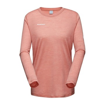 MAMMUT 女 Tree Wool FL Longsleeve Women 羊毛混紡快乾抗臭長袖T恤.休閒/美麗諾羊毛/1016-01700-3774 石英粉