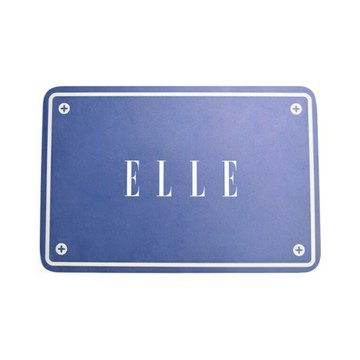 ELLE皮革超薄止滑踏墊-經典藍牌