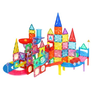 彩窗透光磁力積木三合一 大顆磁力 圓潤磁片 環保無毒材料  多色  1盒