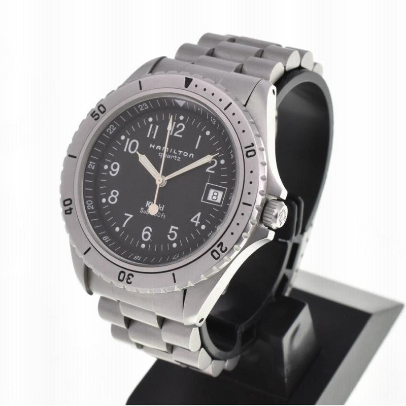 ☆良品【HAMILTON】ハミルトン カーキ 9745B デイト SS クォーツ