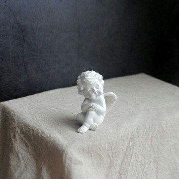 微景觀花盆 微景观造景歐式復古樹脂迷你小天使花園多肉花盆微景觀裝飾品擺件一對【MJ23365】