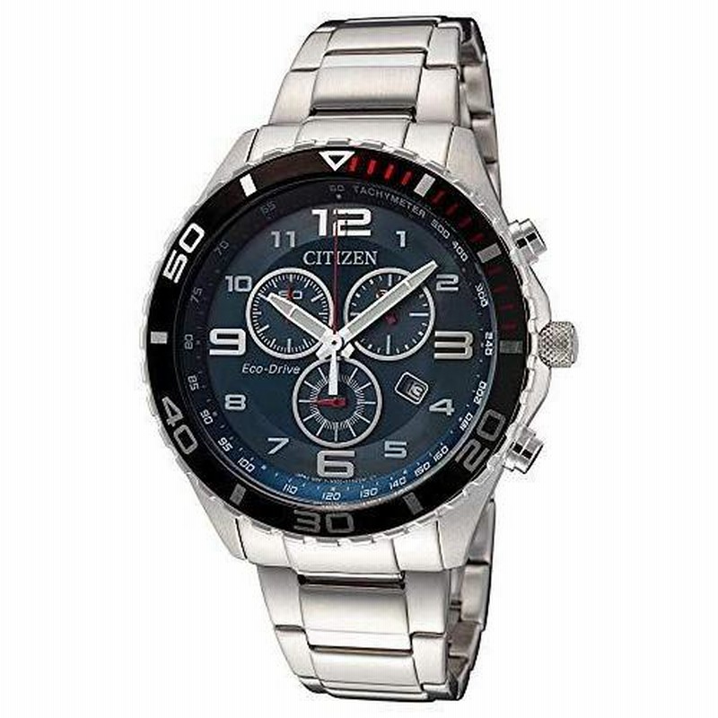 Citizen AT2121-50L Men's Eco-Drive Chrono Blue Dial Bracelet Watch