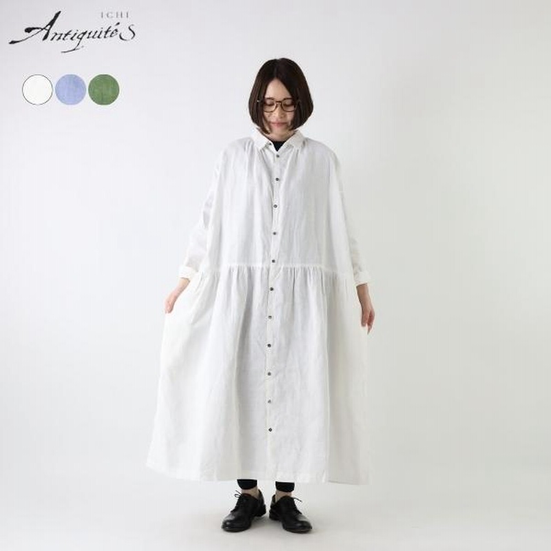 ICHI ホワイト半袖 シャツワンピース 楽天市場】【セール30％】ICHI イチ ichi すっきりストライプ