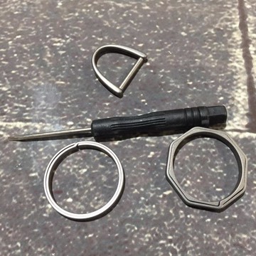 無極鈦合金鑰匙扣數控鈦合金馬蹄扣純鈦汽車專用鑰匙扣圓環八棱環