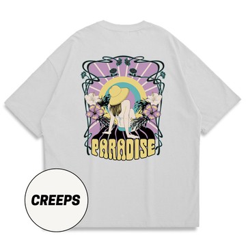 【CREEPS】Paradise with Bikini 寬鬆重磅印花T恤 210g