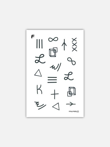 Hieroglyph tattoo sticker