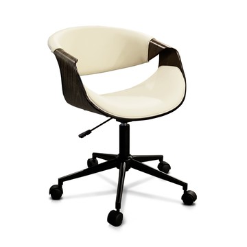 【C'est Chic】Armand亞爾曼電腦 辦公椅(皮質)-2色可選奶油白