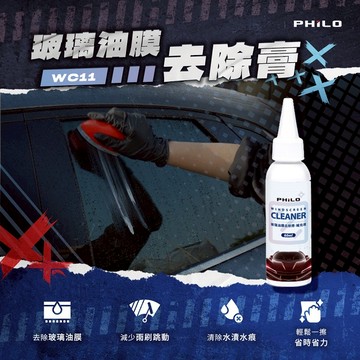【Philo 飛樂】玻璃油膜去除膏60ml WC11