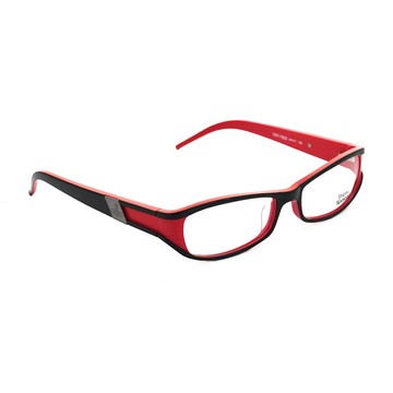 【Vivienne Westwood】黑框線條金屬土星設計光學眼鏡(紅)VVW115-03