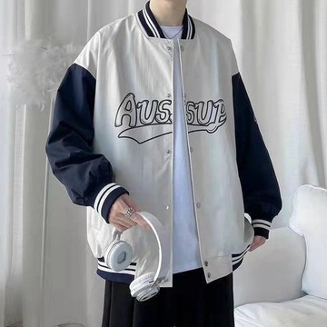 限時優惠 新潮休閒棒球服 外套男春秋新潮牌寬鬆休閒冬季百搭加絨加厚工裝棒球服男士夾克潮