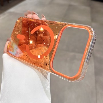 璀璨星河閃粉 閃粉背板 磁吸無線充 手機殼 適用於 iPhone 17 16 15 14 13 Promax 防摔殼