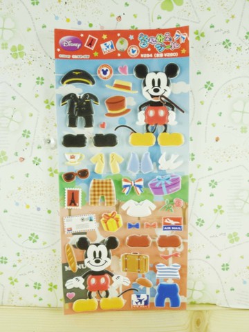 【震撼精品百貨】Micky Mouse_米奇/米妮 ~貼紙-換衣服