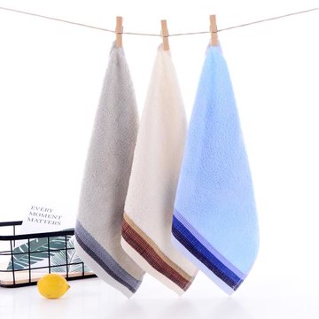 3條裝竹炭竹纖維嬰兒童小方巾純棉正方形洗臉家用吸水小毛巾四云