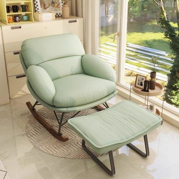 搖椅陽臺家用休閒椅北歐躺椅成人網紅懶人客廳輕奢單人沙發搖搖椅