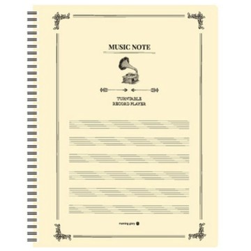 morning glory 6000 精裝線圈音樂樂譜筆記本  1本  顏色隨機