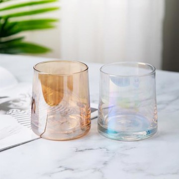 ins風北歐星空玻璃杯彩色威士忌酒杯網紅啤酒杯七彩少女玻璃杯