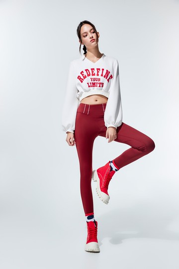 無縫柔感抗菌緊身運動褲