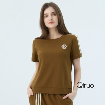 【Qiruo 奇若】秋冬專櫃咖啡色短上衣7332A時髦款