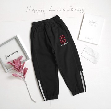 口袋字母帥氣棉褲 秋冬童裝 男童長褲 男童休閒褲 男童外出褲 男童褲子 休閒長褲 秋冬長褲 棉褲