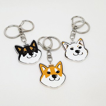 柴犬 自創犬貓多圖樣 雙面 壓克力鑰匙圈 / 吊飾 / 吊牌