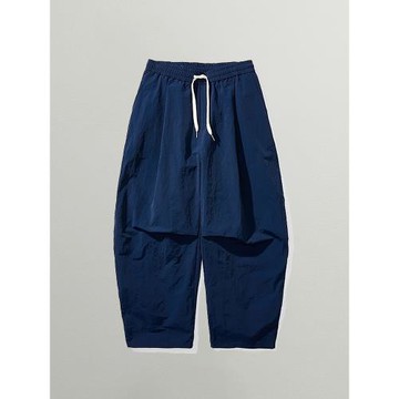 秋季款闊腿傘兵工裝褲男女大寬松復古休閑速干情侶直筒褲子