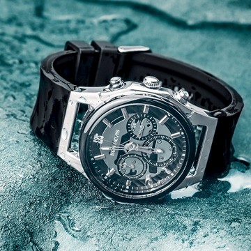 網紅多功能男士新款石英表運動潮流學生高端時尚商務夜光防水腕表