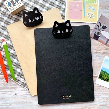 O-CAT貓咪－直式木頭板夾(A5)。JF-50。