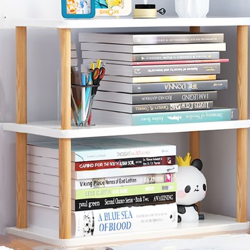 小麥購物 木質收納架 30cm 1619g C379  白色  3層