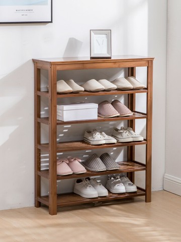 優樂悅~竹庭鞋架置物架多層防塵簡易鞋柜收納家用宿舍門口簡約竹子鞋架子