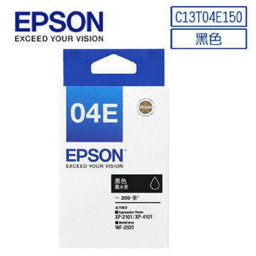 EPSON 官方直營 04E 原廠黑色墨水匣(T04E150) XP-2101/XP-4101/WF2831