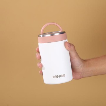 跨境高顏值304不銹鋼燜燒杯家用辦公便攜式煮粥燜燒壺迷你保溫杯