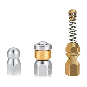 41水噴頭疏通不銹鋼旋轉/下水道清洗水老鼠快插老鼠頭管道