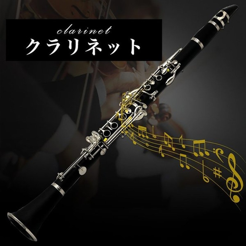 全国総量無料で Juspins Abs樹脂製 クラリネット17キー 初心者入門セット 吹奏楽 練習用 本番にも キュプロニッケルメッキ ギター ピアノ ドラム 弦楽器 カラオケ パーカッション 趣味 プレゼント Fucoa Cl