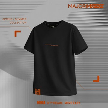 【MAJOR MADE】MJR撞色布標厚磅短Ｔ