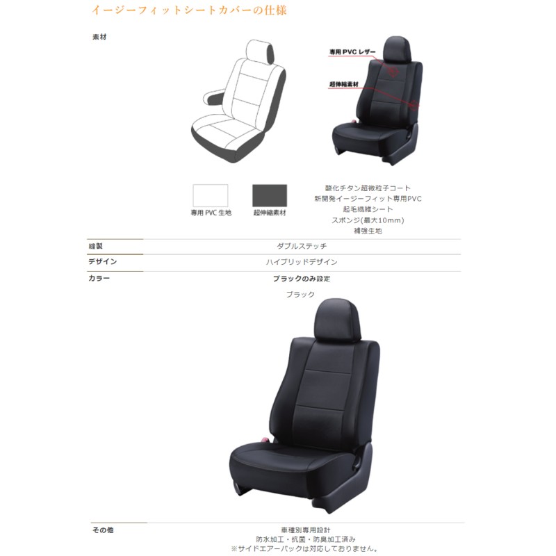 ヴィッツ シートカバー NSP130 NSP135 H24/5-H28/12 イージーフィット