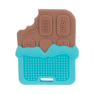 Nuby 造型矽膠固齒器  巧克力棒 多色  1個  固齒器