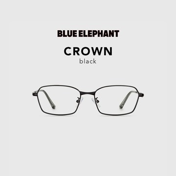 【BLUE ELEPHANT】CROWN black 抗藍光眼鏡 鏡框 附盒 官方旗艦店