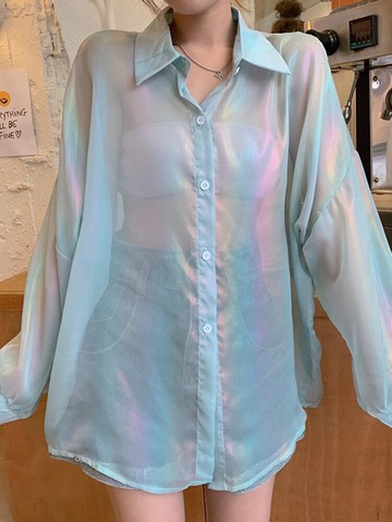 防曬衣薄款長袖襯衫女設計感小眾年夏季新款韓版寬松顯瘦上衣