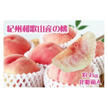 ふるさと納税 もも モモ 桃 ギフト 贈り物 プレゼント 夏ギフト 果物 フルーツ 人気 産地直送 和歌山県 お取り寄せ   紀州和歌山産の桃　約4kg.. 和歌山県新宮市