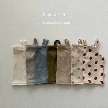 Aosta 涼爽亞麻背心【現貨】寶寶背心 嬰兒背心 兒童背心 女童 男童 兒童衣服 寶寶衣服 嬰兒衣服 韓國童裝