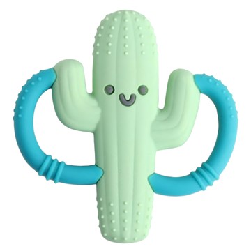 itzy ritzy 手抓固齒器 3個月以上寶寶適用  單件  仙人掌 藍色 + 綠色  1個