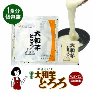 （冷凍）国産 大和芋とろろ 個装40g×20／クール便 送料無料 やまといも やまいも 山芋 山かけ 冷凍保管 夏バテ ネバネバ